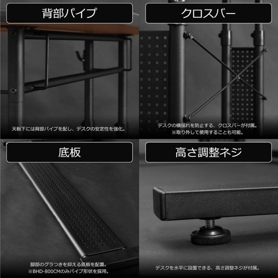 Bauhutte（バウヒュッテ） 手動昇降 昇降デスク 幅80cm 奥行50