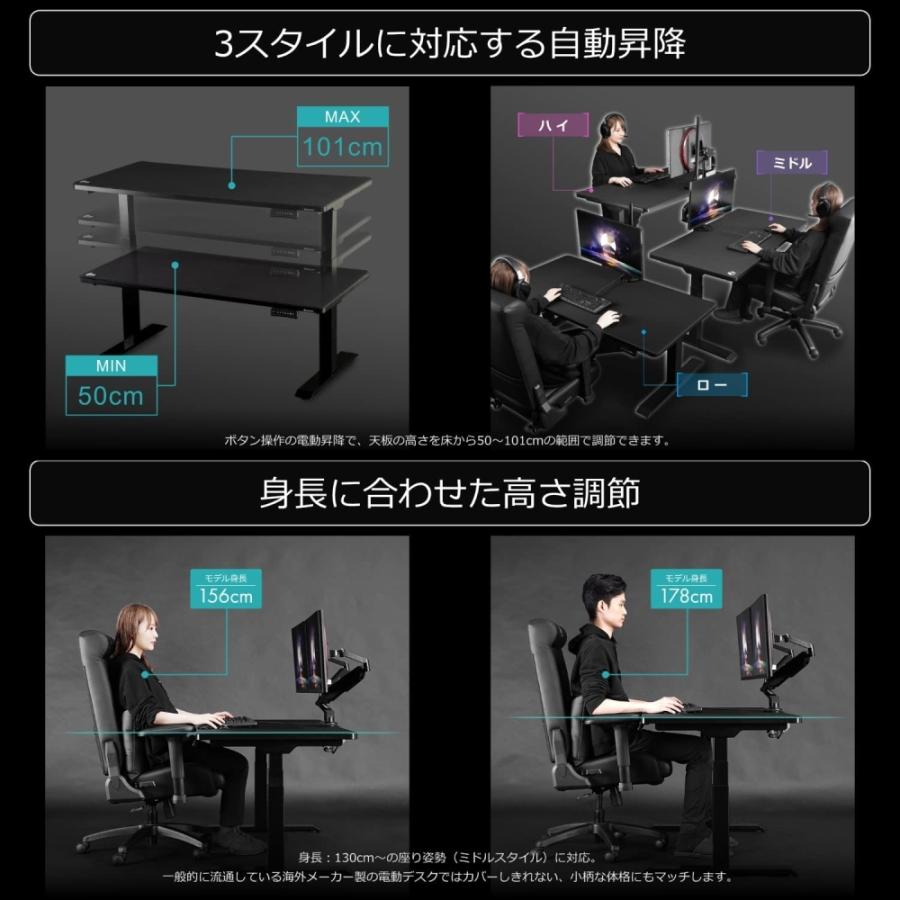 Bauhutte（バウヒュッテ） 電動式 昇降 電動スーパーゲーミングデスク