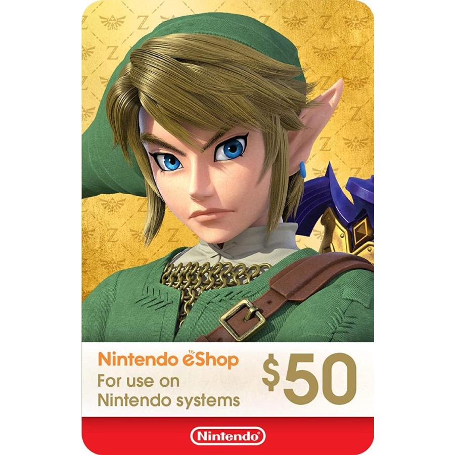 北米版 4年保証 Nintendo 買い物 eshop Card $50 カード 50ドル ニンテンドー eショップ