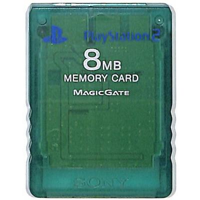 PS2 SONY製 メモリーカード【8MB】 （エメラルド） 初期化済【中古