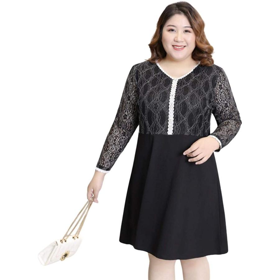 在庫処分品 大きいサイズ ワンピース レディース 可愛いフォーマル スリム レース 長袖 3l4l5l 春 夏 卒業式 入学式 結婚式 二次会 代 30代 4 売筋品 Www Superavila Com