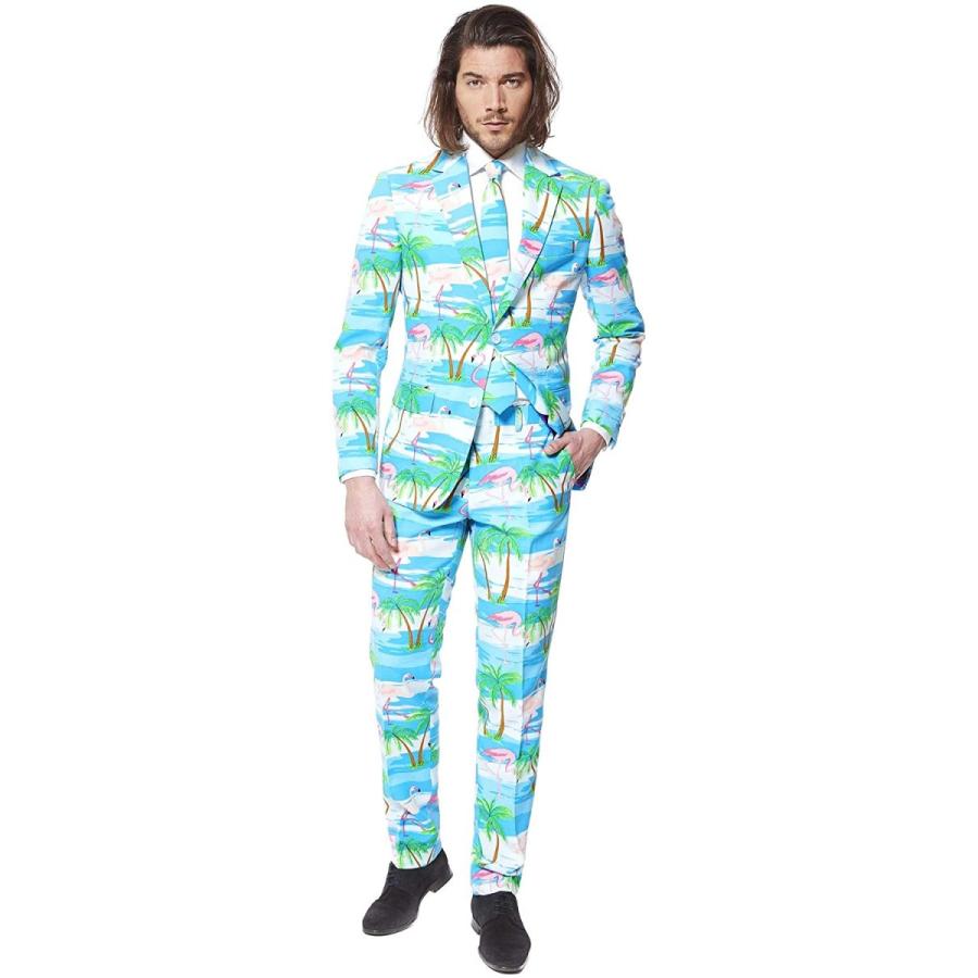 Web限定 大人用 衣装 トロピカル オッポスーツ スーツ 派手 パーティー ファン Suits Oppo 学祭 目立つ ジョーク 舞台 芸人 出し物 イベント スーツ フォーマル Affaires Sociales Gouv Cg