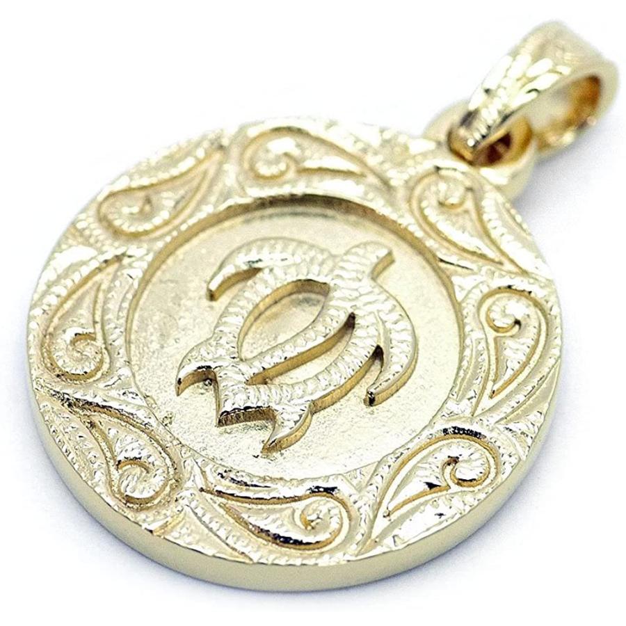 新年の贈り物 シルバーワン 24k金メッキ シルバー925 海ガメ ホヌ ペンダント コイン トップ ネックレス メンズ Se ネックレス ペンダント