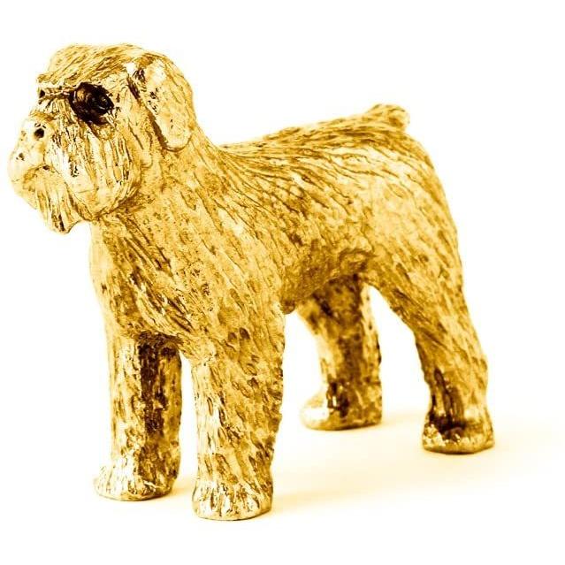 ブービエデフランダース 22ct ゴールドプレート イギリス製 アート ドッグ フィギュア コレクション ミリタリー Studioadventure Com
