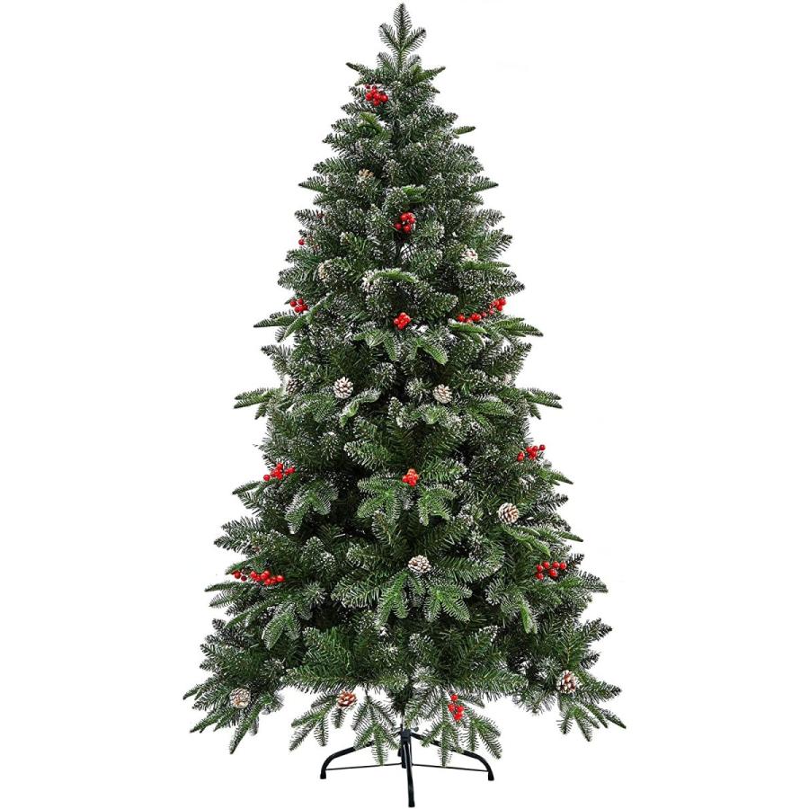 最安値に挑戦 クリスマスツリー 枝大幅増量タイプ 松ぼっくり付き 赤い実付き 雪化粧北欧風ツリー 180cm Ksbmwh 人気no 1 本体 Www Aqtsolutions Com