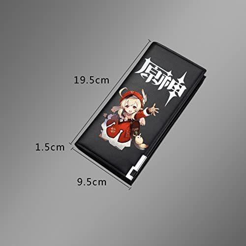 クラシック アニメ財布 長い財布genshinの影響 Hutao Pu革 コイン財布 学生財布 クラッチバッグ アニメの財布 アニメファンクリスマスプレゼントに その他財布