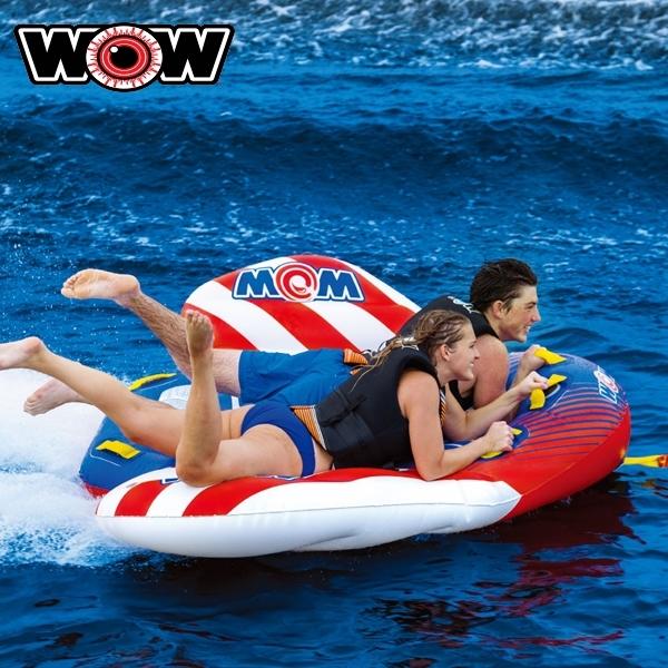 【予約販売】本 WOW(ワオ) PVCグライダーデッキチューブ 2人乗り  トーイングチューブ　ジェットやボートで引っ張って大迫力 その他ウェイクボード
