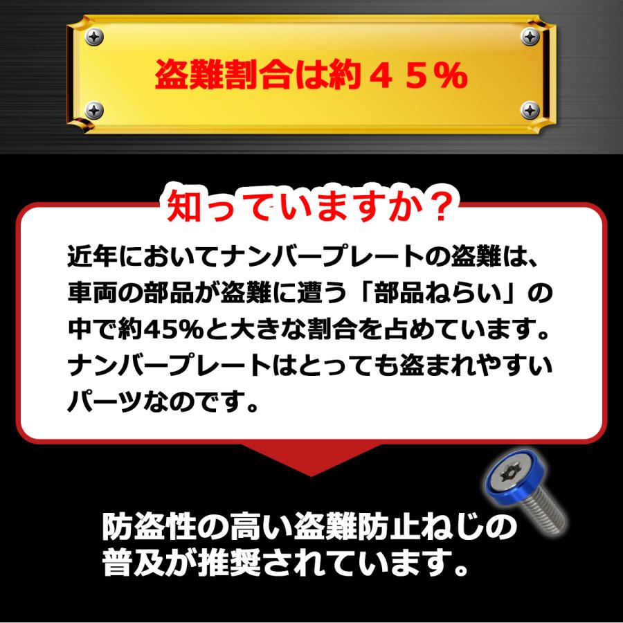 ナンバープレート 盗難防止ボルト 並行輸入品 車 盗難 いたずら 防止 ナンバーボルト ナンバー セキュリティ ネジ アクセサリ ステンレス製 軽自動車 便利グッズ
