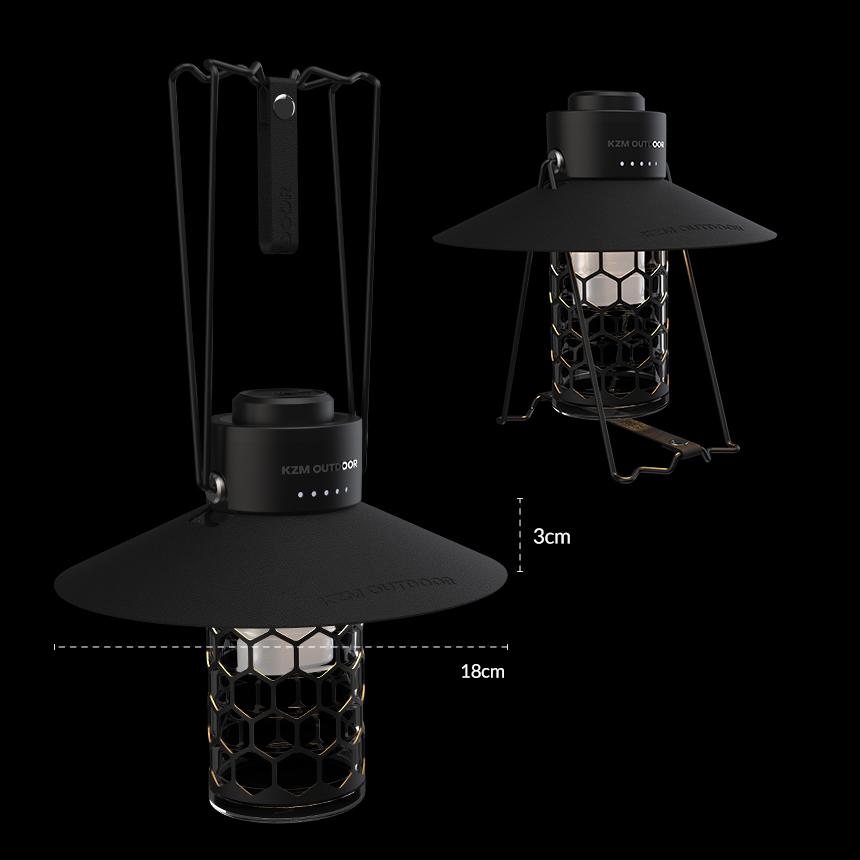 KZM LEDランタン USB 充電式 キャンプ ランタン ランプシェード 照明 おしゃれ アウトドア キャンプ用品 モダンハイブランタン(kzm-k21t3o01)_15