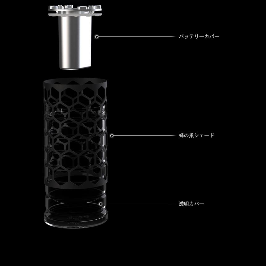 KZM LEDランタン USB 充電式 キャンプ ランタン ランプシェード 照明 おしゃれ アウトドア キャンプ用品 モダンハイブランタン(kzm-k21t3o01)_9