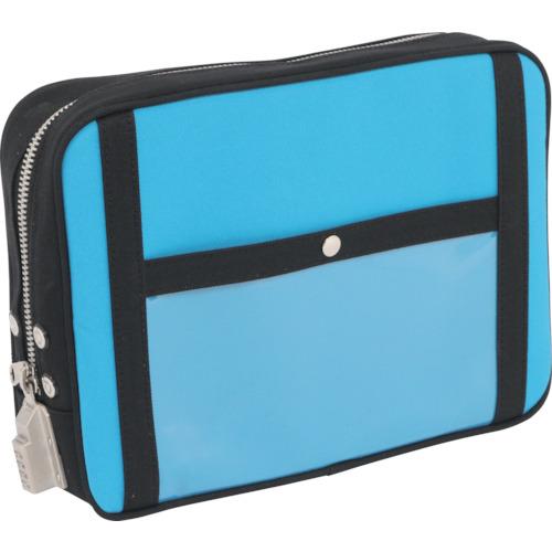 SANEI 帆布メール用ポーチ（L）SED−1錠付 ブルー PL-SED-09 1