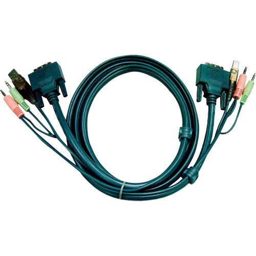 ＡＴＥＮ　ＤＶＩ　ＫＶＭケーブル　３ｍ　2L-7D03U　1本