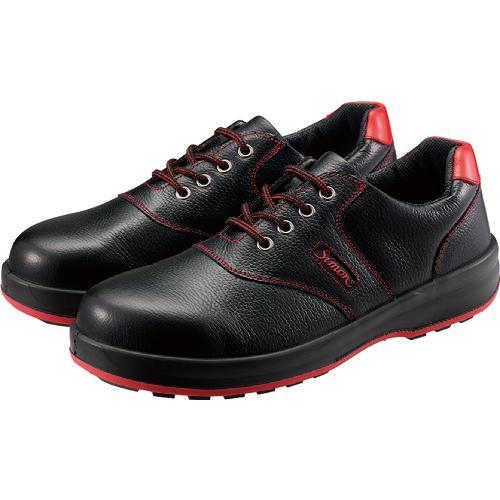 （株）シモン　シモン　安全靴　SL11R-25.5　短靴　1足　２５．５ｃｍ　ＳＬ１１−Ｒ黒／赤