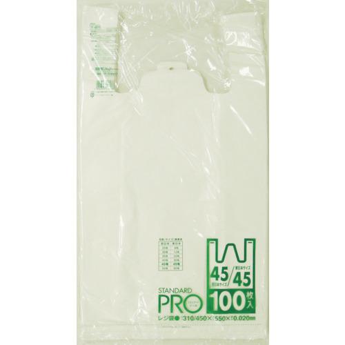 サニパック Ｙ−８Ｈレジ袋乳白 （東日本４５号／西日本４５号） Y-8H-W 1袋（100枚入）
