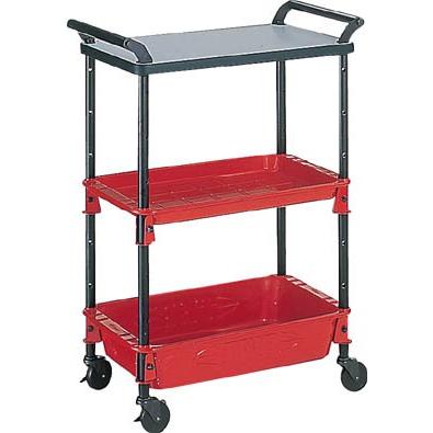 ＴＲＵＳＣＯ ツールワゴンロイヤル 天板付 ５８９Ｘ３２０Ｘ８５６浅１深１ 赤 1台