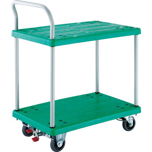 ＴＲＵＳＣＯ　樹脂台車　グランカート　片袖２段　４輪リングストッパー付　TP804JKRS4　1台