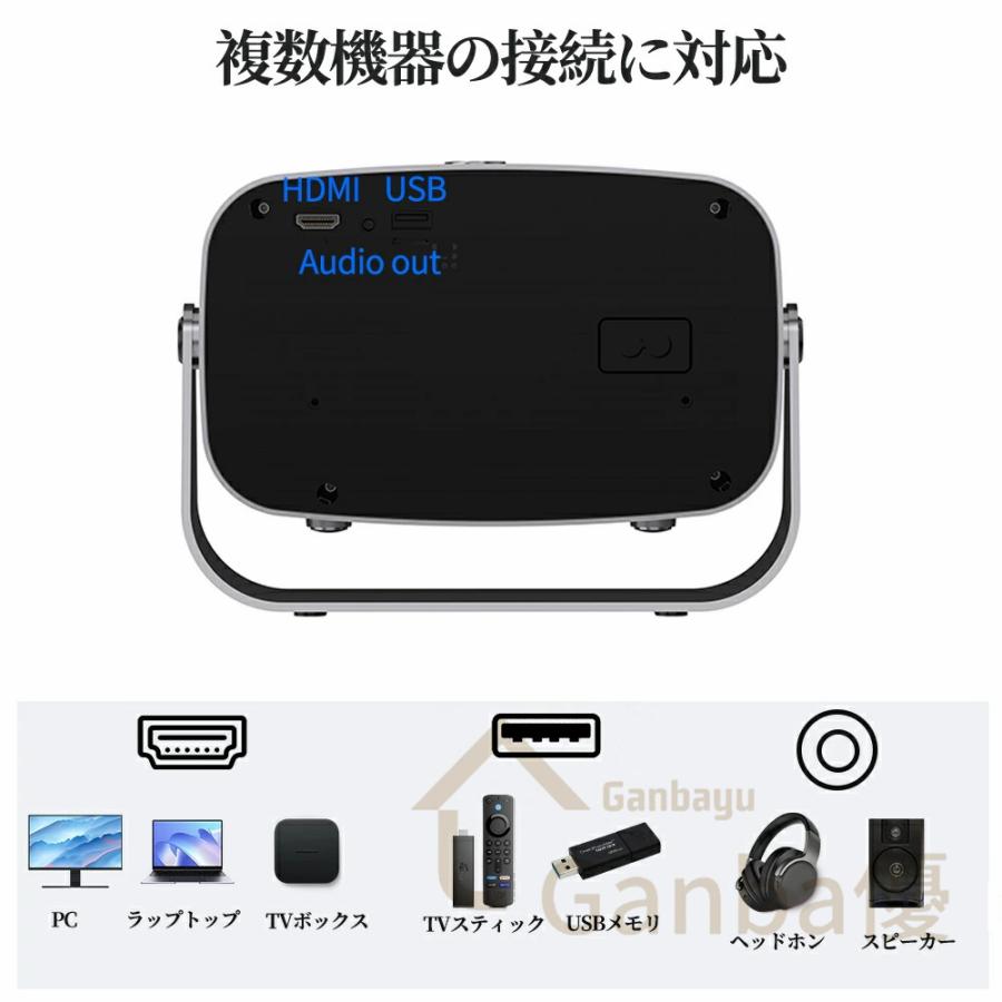 プロジェクター 本体 家庭用 4k対応 小型 電動フォーカス 天井投影