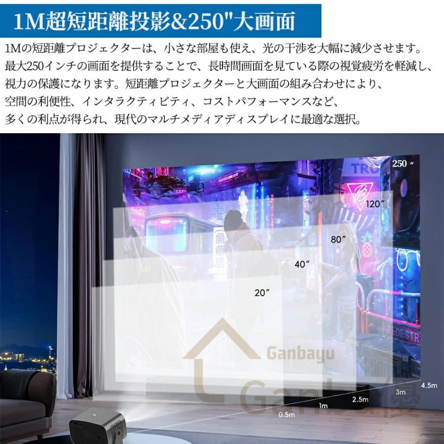 プロジェクター 本体 家庭用 4k対応 小型 電動フォーカス 天井投影