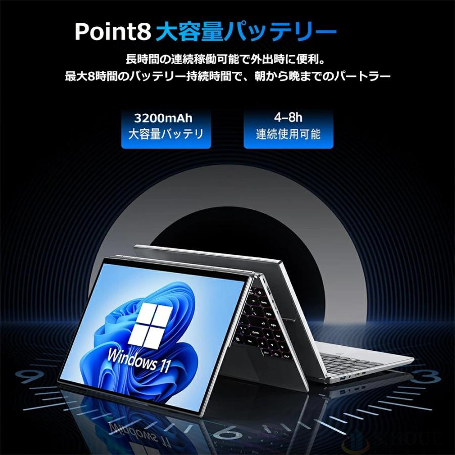 持ち運びに便利✨軽量✨SSDノートパソコン　カメラ付き　社会人や学生におすすめ♪ タッチパネル 小型ノートパソコン 持ち運び 11インチパソコン intel