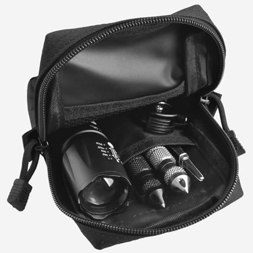 TRIWONDER MOLLE サバゲーポーチ スマホ対応 ウエストポーチ タクティカルポーチ ミリタリーポーチ ツールバッグ 登山 小物入れ (ブラック) | ブランド登録なし | 04
