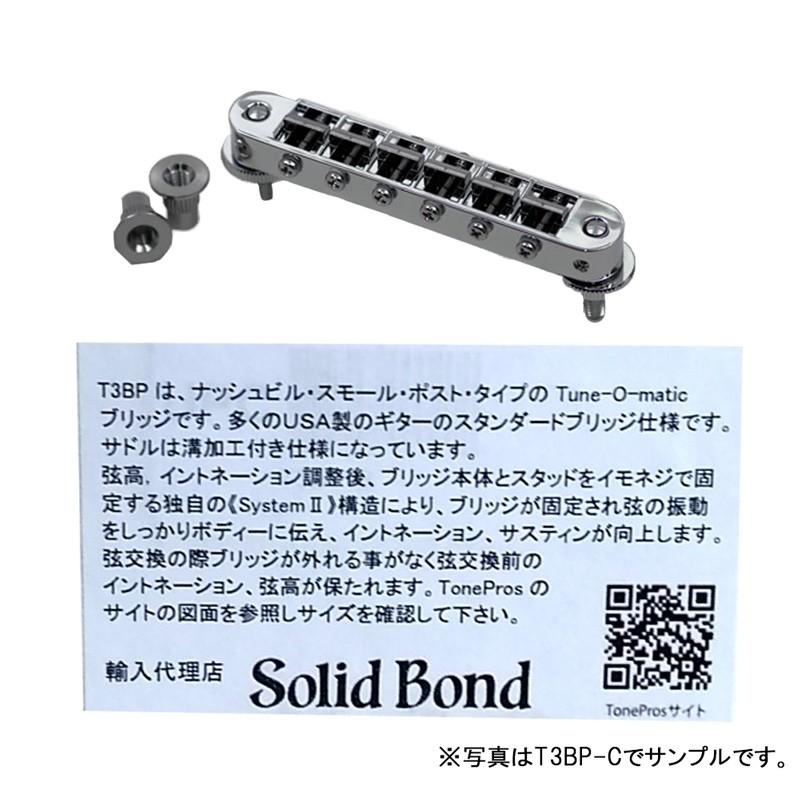 トーンプロス ギターパーツ ブリッジ　ブラック　T3BP-B　TonePros Standard Tuneomatic (small posts, notched saddles)_2