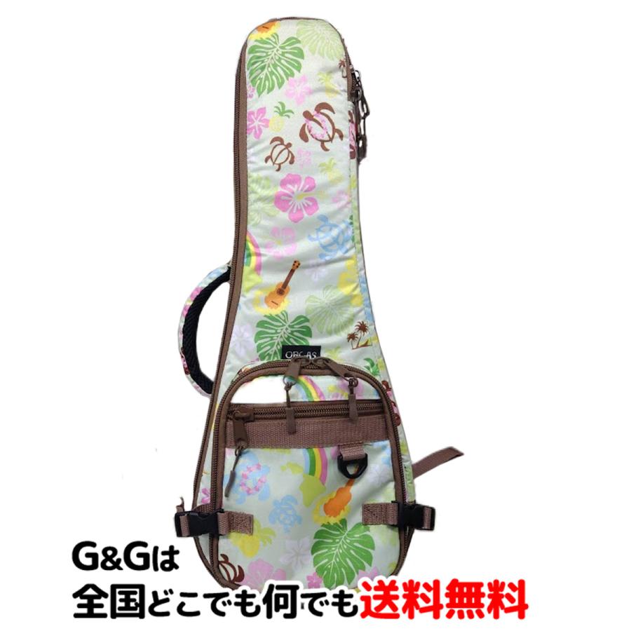 オルカス ソプラノウクレレ用 ロングネック対応 ハワイアン柄