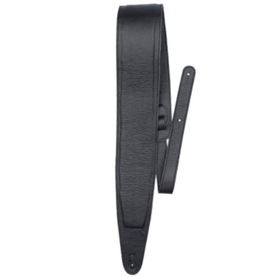 Perri’s ペリーズ ギターストラップ 3.5″ Padded Leather Guitar Strap BLACK BM35PD-7133 BLACK