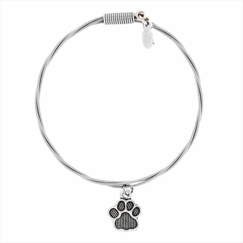 （贈り物ギフトにも最適）STRUNG WHO LET THE DOGS OUT DogPaw Silver M/L ストラング ソング ブレスレット ドッグパウ(犬の足跡型)｜gandgmusichotline