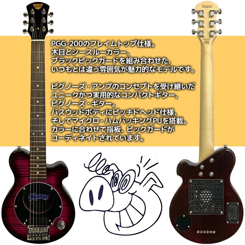 アンプ内蔵コンパクトエレキギター フレイムトップ Pignose PGG-200FM 