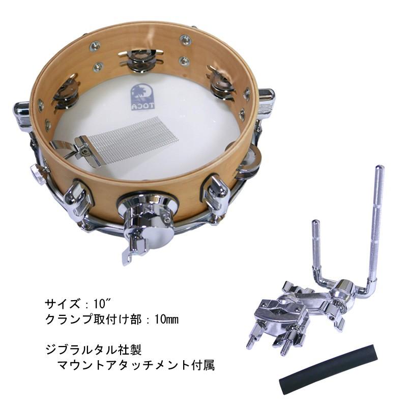 TOCA トカ TDJSPKG1 10インチ タンバリンとスネアドラムのコラボレーション JINGLE SNARE WITH MOUNT