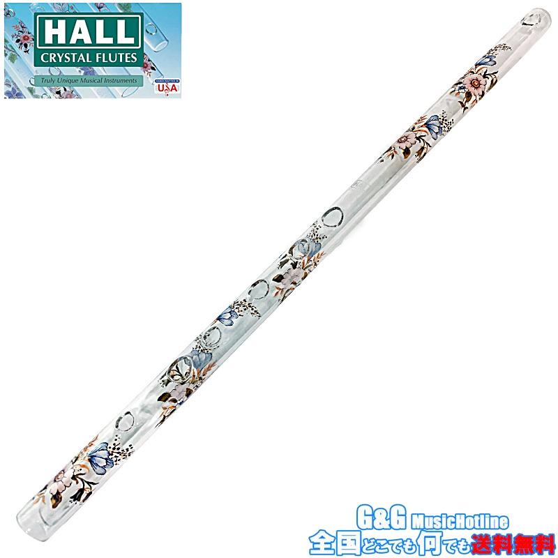 Hall Crystal Glass Flute - #11701 G Flute - White Lily w/ Inline Tone Holes