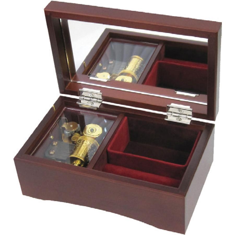 23弁木製宝石箱オルゴール 23弁木製BOXオルゴール／もみじ 茶 ニデック