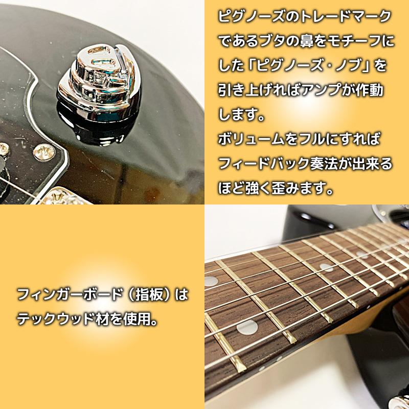 アンプ内蔵コンパクトなエレキギター超オトクな１１点セット ／Pignose PGG-200 BK=BLACK(ブラック)＋小物１０点｜gandgmusichotline｜04