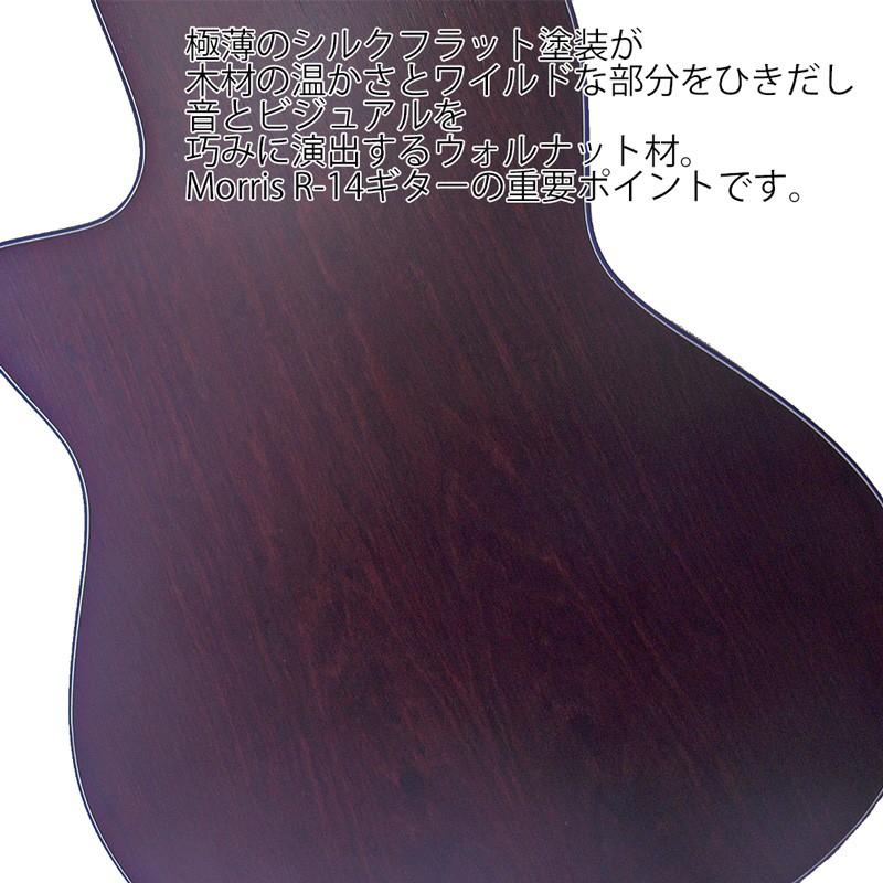 MORRIS(モーリス) アコースティックギター R-14 チェリーサンバースト：CS HANDMADE PREMIUM（ソフトケース付）の画像