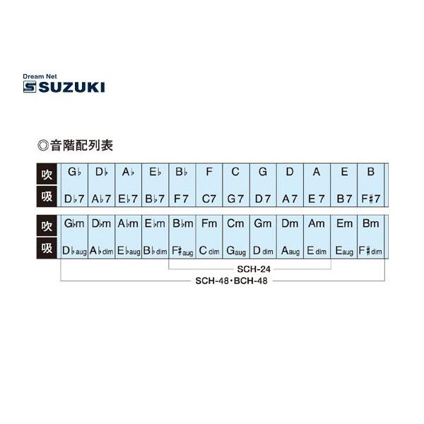 SUZUKI(鈴木楽器)コードハーモニカ SCH-48 : G&G MUSIC HOTLINE - 通販
