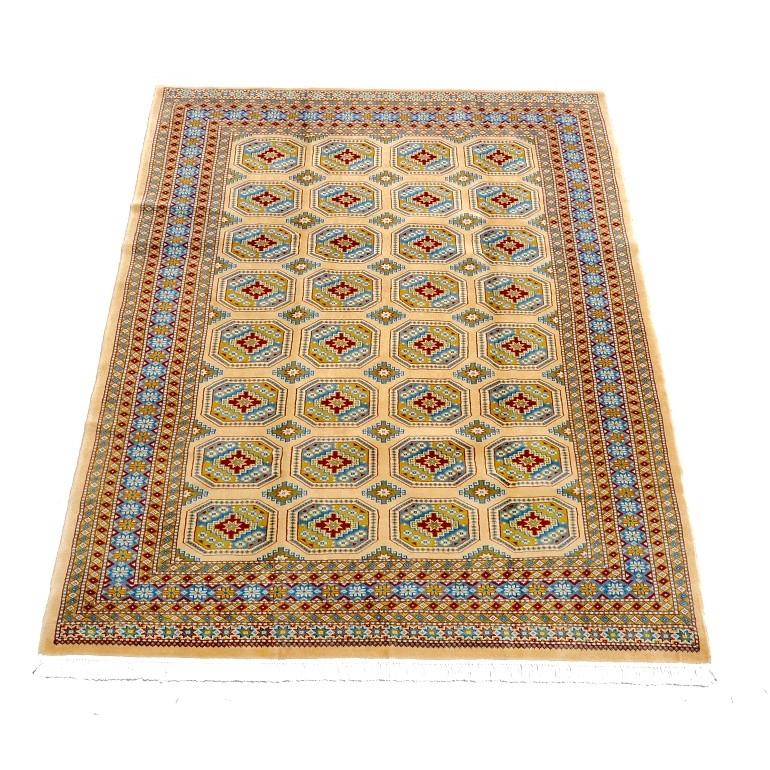 ≪訳あり・在庫処分≫パキスタン絨毯 幾何学模様 ウール100％ 手織り絨毯 ラグ 150×188ｃｍ｜gandh-ra｜02