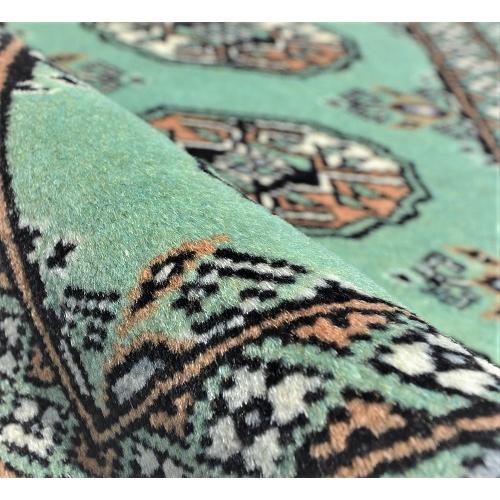 パキスタン手織り絨毯ウール100%グリーン