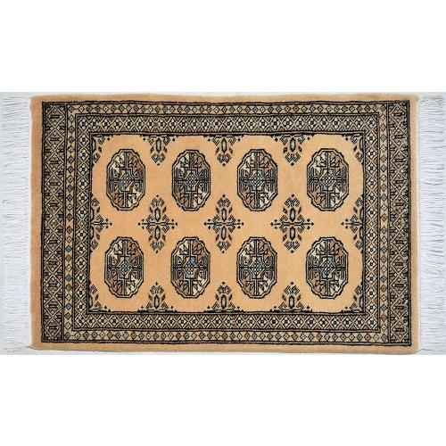 パキスタン絨毯 ウール100％ 手織り絨毯 ムガール 玄関マット 約61