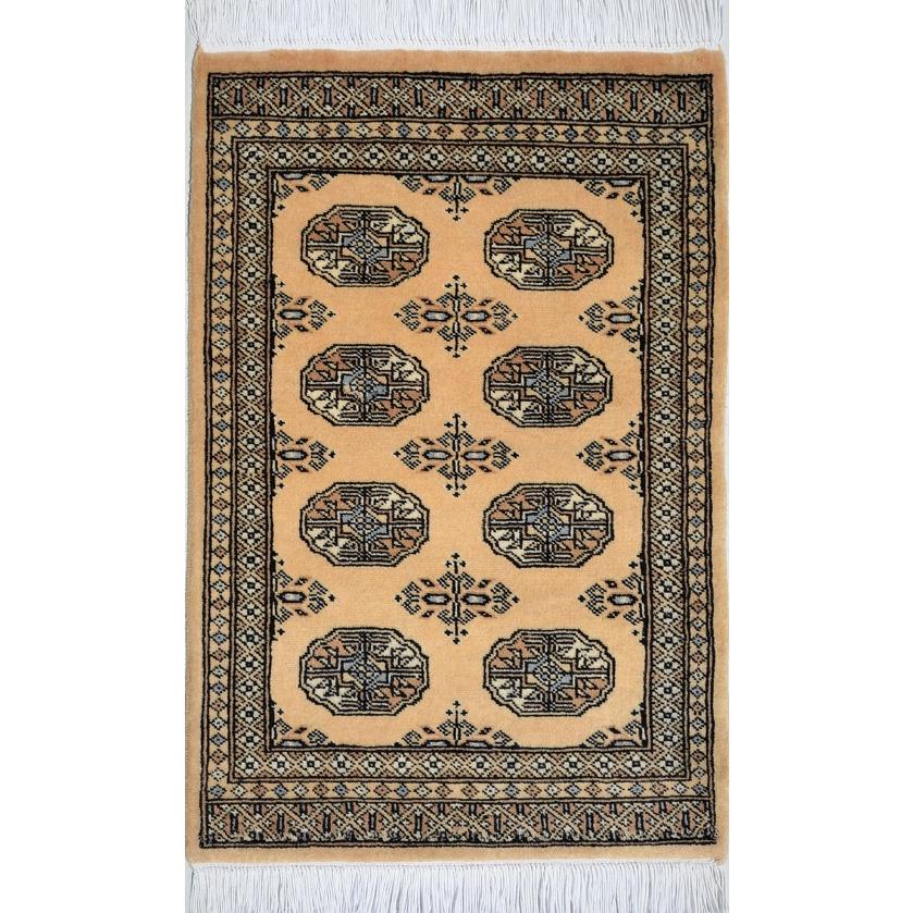 パキスタン絨毯 ウール100％ 手織り絨毯 ムガール 玄関マット 約61