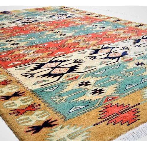 パキスタン絨毯 コリンクス ラグ 約125×187cm 送料無料 手織り絨毯 