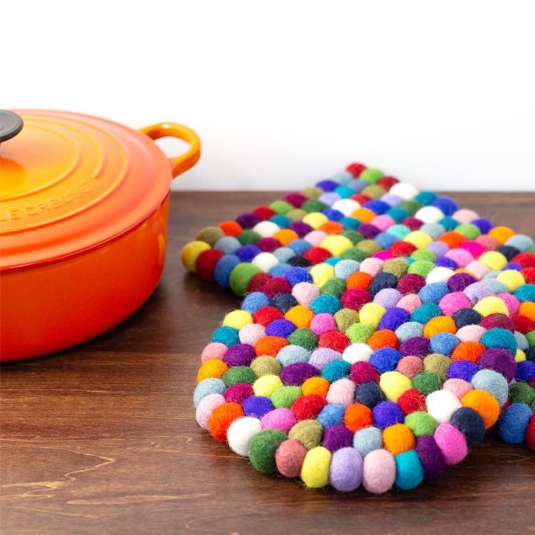 鍋敷き ポットマット フェルト 厚手 丸 四角 cm おしゃれ かわいい カラフル 北欧 アジアン エスニック アジア雑貨ガネーシャ 通販 Yahoo ショッピング