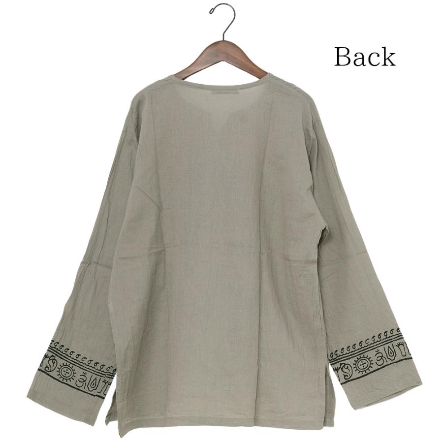 エスニック クルタ シャツ 長袖 メンズ レディース エスニックファッション アジアンファッション ガネーシャ ゆったり 大きめ クルタ 定番 アジア雑貨ガネーシャ 通販 Yahoo ショッピング