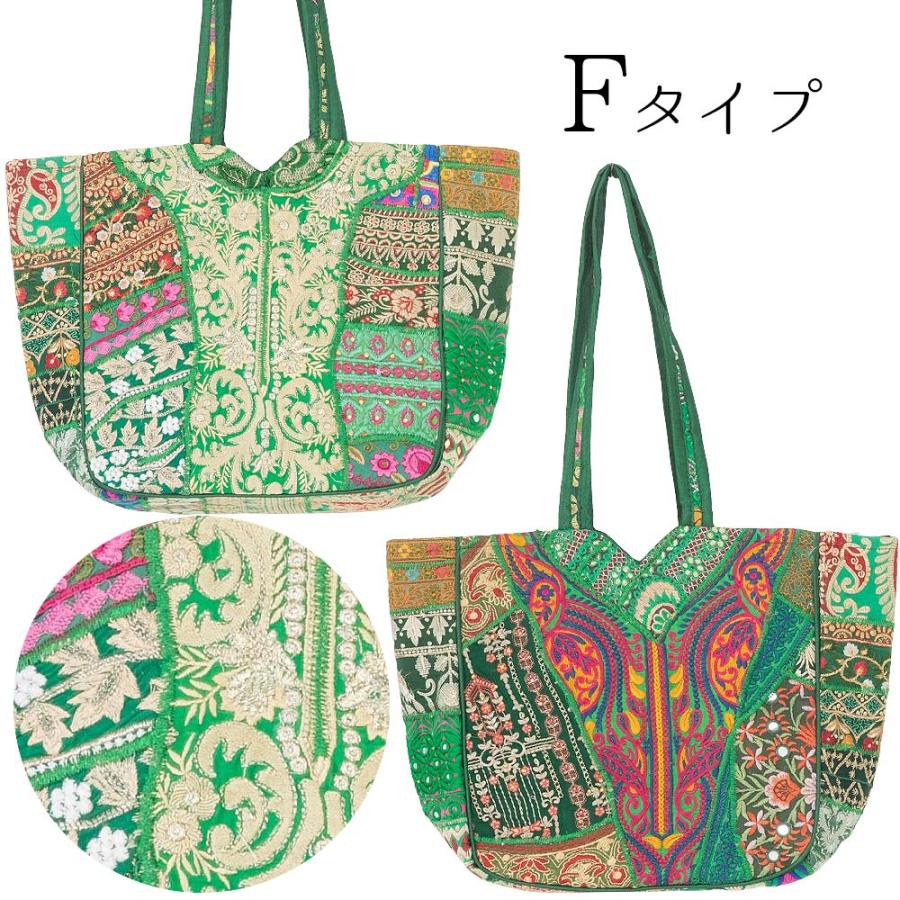 エスニック トートバッグ パッチワーク インド刺繍 レディース かばん 