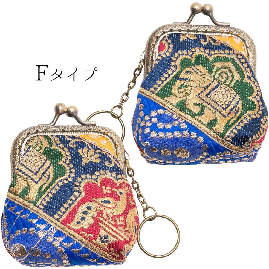 きりんキリン刺繍 がま口財布 マルチポーチ刺繍入カードケース
