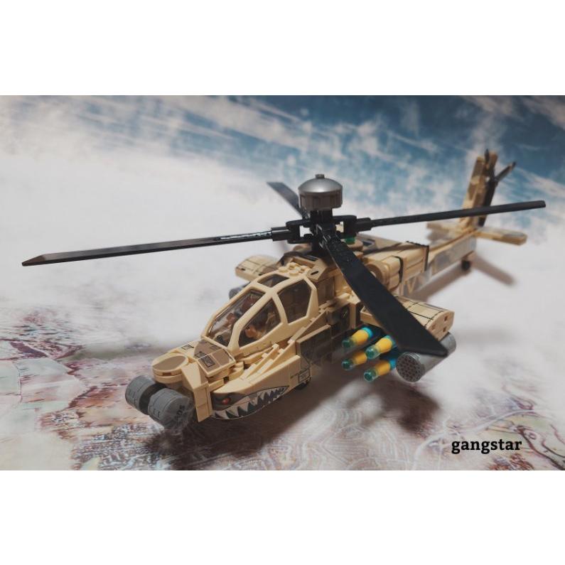 レゴ LEGO ブロック 互換 ヘリコプター AH-64 アパッチ 攻撃 
