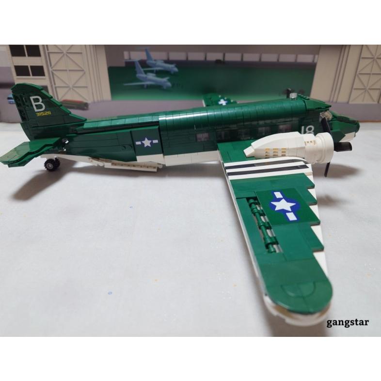 レゴ LEGO ブロック 互換 飛行機 軍用機 アメリカ USA C-47 スカイ