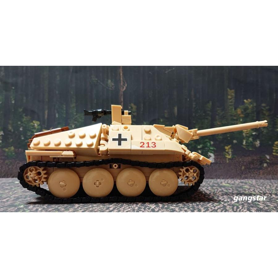 レゴ　LEGO　ブロック　互換　車　戦車　ドイツ　38式軽駆逐戦車 ヘッツァー　ミリタリーブロック模型　　国内より発送｜gangstar｜05
