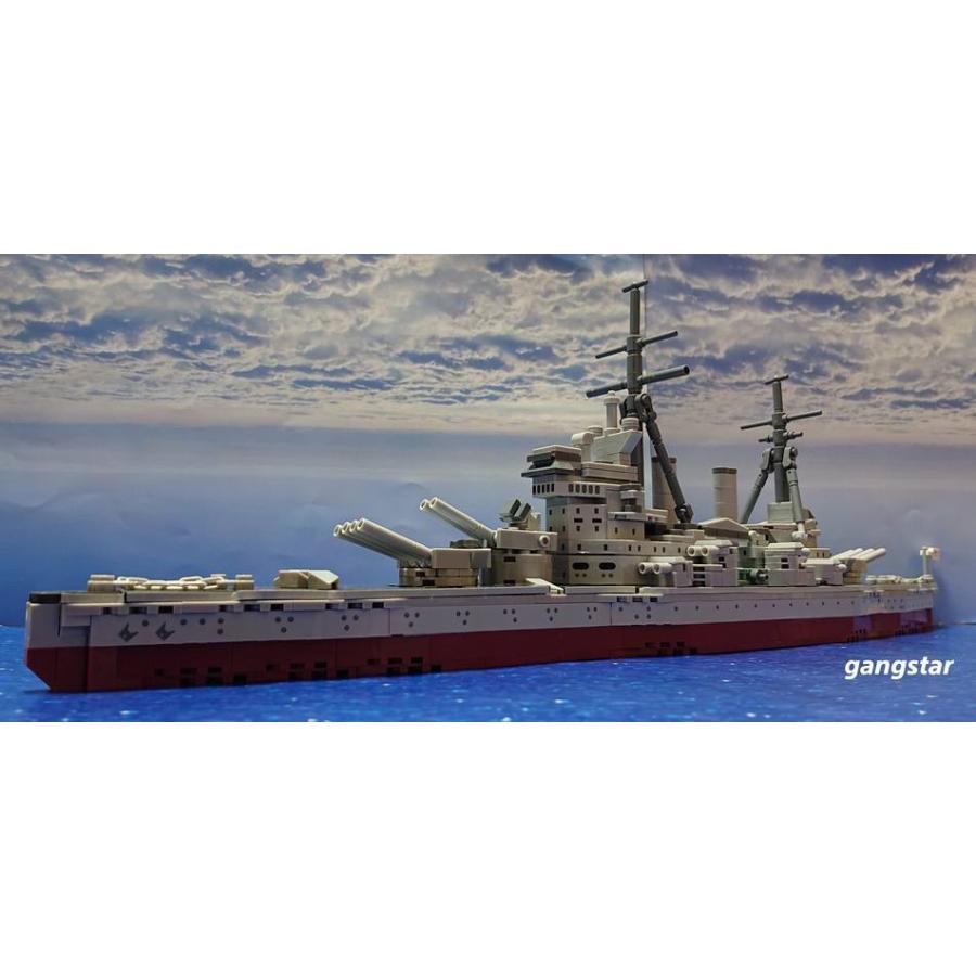 レゴ　LEGO　ブロック　互換　船　戦艦　イギリス　キングジョージ５世級戦艦　ミリタリーブロック｜gangstar｜02