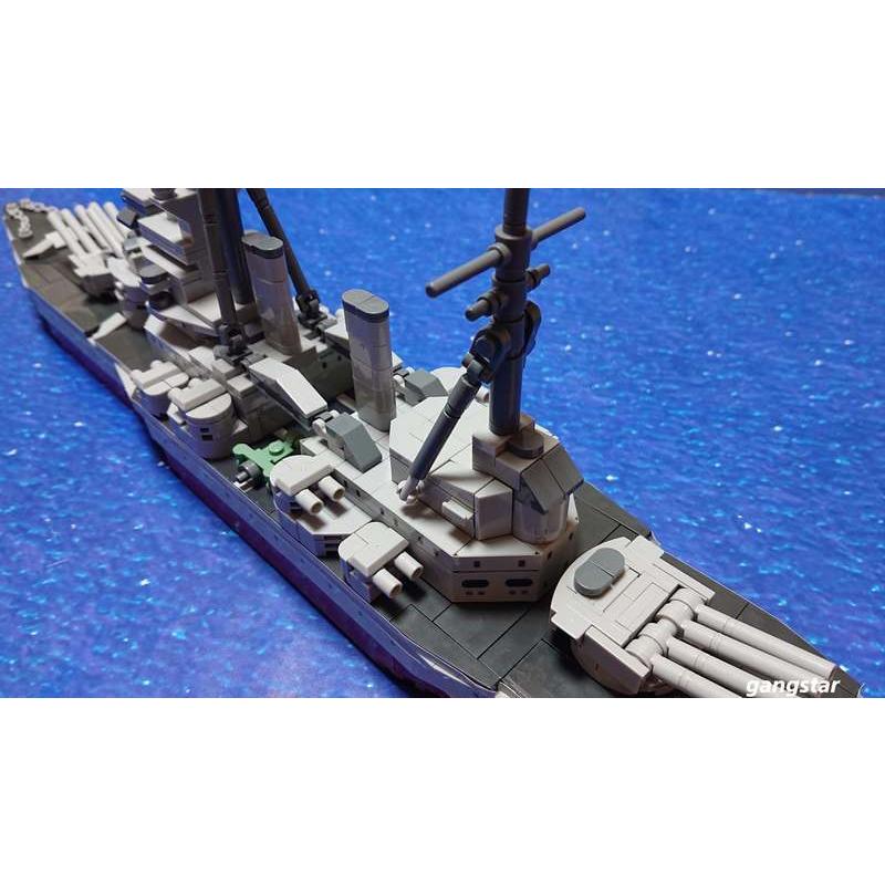 レゴ　LEGO　ブロック　互換　船　戦艦　イギリス　キングジョージ５世級戦艦　ミリタリーブロック｜gangstar｜12