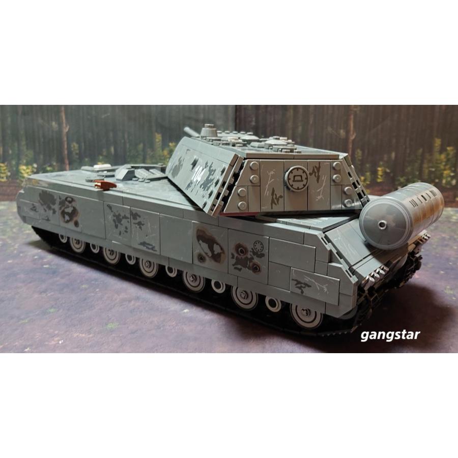 【箱入り】　レゴ　LEGO　ブロック　互換　車　戦車　ドイツ　VIII号戦車　マウス 超重戦車　ミリタリーブロック模型　　国内より発送_10